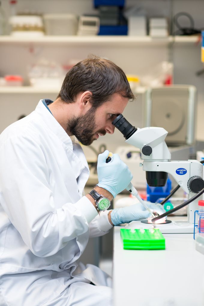 Dr Ioannis Spiliotis carrying out laboratory research